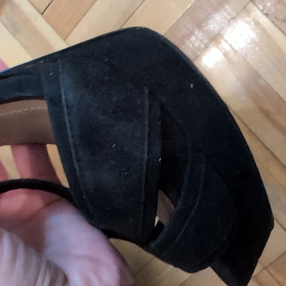 Zara suede platform 5" heel T strap sandals size 38 - Picture 8 of 13